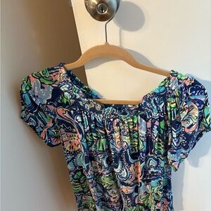 Colorful Women's Off-Shoulder Top